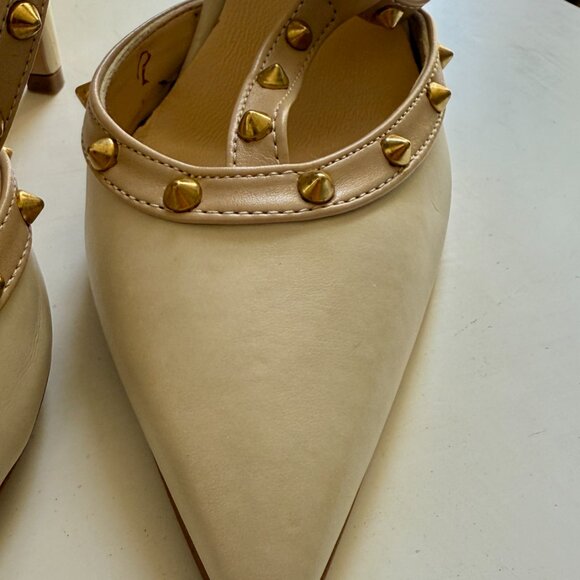 Versace V 1969 Henriette white and beige leather high-heeled sandals size 37 - Picture 6 of 14